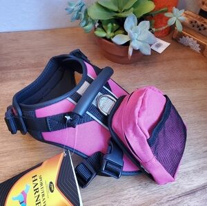 Paws Pink Dog Harness with Treat Pouch Small